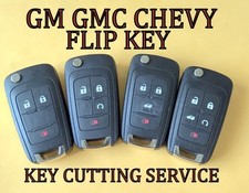 GM GMC CHEVY BUICK FLIP KEY KEYLESS REMOTE TRANSMITTER KEY CUTTING SERVICE  picture