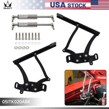 Billet Hood Hinge Kit Left & Right Side For Chevy Camaro Firebird 67-69 Black picture