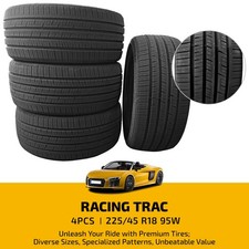 4x 225/45ZR18 95W All Season Performance Tire 7.4mm Tread 420AA BSW 50000 Mile picture