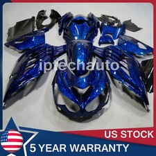 Blue Forged Carbon Fiber Fairings Bodywork For Kawasaki Ninja ZX14R ZX14 2012-24 picture