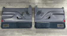 1992-1997 OBS Ford F150 F250 Bronco Front Manual Door Panel Set Crystal Blue OEM picture