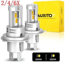 2/4/6X 2x H4 9003 GOLDEN YELLOW LED Headlight Bulb High Low Beam Combo CANBUS picture
