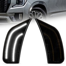 Pair White LED Side Marker Lights For GMC Yukon/Chevrolet Tahoe/Suburban 2021-up picture