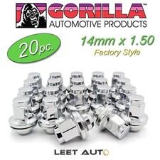 20x Gorilla 73148TXX Chrome Lug Nuts 14x1.5 Tundra Sequoia Land Cruiser LR3 LR4 picture