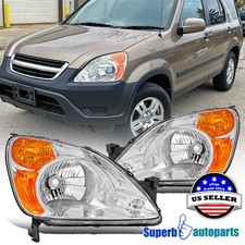 For 2002 2003 2004 Honda CR-V Headlights Lamps OE Replacement Assembly L+R Pair picture