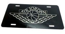 Air Jordan Wings logo aluminum license plate laser etched car front tag sign picture