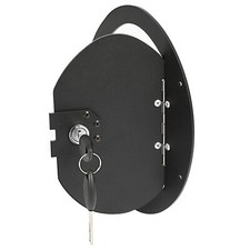 HECASA Black Powder Coated Locking Fuel Door Fit HMMWV Any Model & Hummer H1 picture