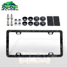 Real Forged Carbon Fiber License Plate Frame picture