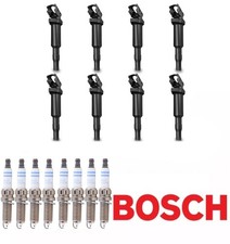 8X OEM Ignition Coil + Bosch Iridium Spark Plugs For BMW 550i 650i 750i M6 X5 X6 picture