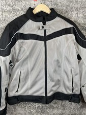 Bilt Men’s Large Padded Motorcycle Jacket Black And White Zip Out Liner picture