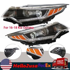 Pair Headlights For 2016 2017 2018 Kia Optima Projector Left+Right with LED DRL picture