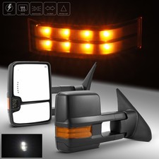 Fit Toyota Tundra 2007-2017 Towing Mirrors Pair Power Heated+Amber Turn Signal picture