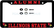 License Plate Frame Metal Vinyl Letters & Logos for ILLINOIS STATE ALUMNI picture