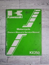 Vintage 1984 Kawasaki Motorcycle Owners & Service Manual KX250 D1 picture