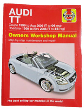 The Haynes Audi TT Coupe & Roadster 1999 - 2006 Owners Workshop Manual is a comp picture