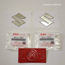 Genuine OEM Suzuki Tank Side Emblem Badge Set 68111-18G20 X2 04-13 GSX-R Chrome picture