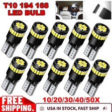 CANBUS T10 194 168 New White LED Interior Dome License Plate Light Bulb 10-50PCS picture