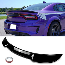 Fits 11-23 Dodge Charger Hellcat Style Glossy Black Rear Trunk Spoiler Wing Lip picture