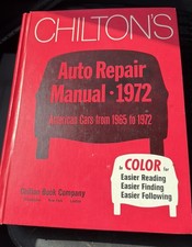 1972 Chilton's Auto Repair Manual American Cars from 1965 to 1972 Hardcover Book picture