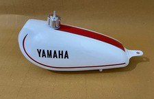 Yamaha DT100 DT 100 Enduro 1977-79 White Steel Fuel Petrol Gas Tank +Cap picture