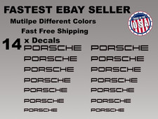 14pcs Porsche Caliper Decal Stickers Die-Cut Vinyl Decals for Car Fast  Shipping picture