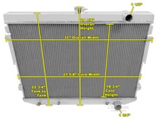 1973 1974, 1978 Dodge Charger V8 Engine 3 Row Eagle Champion Radiator picture