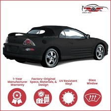 2000-05 Mitsubishi Eclipse Convertible Soft Top w/DOT Heated Glass Window, BLUE picture