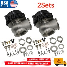 2Sets 44MM Wastegate External For Turbo W/ TIAL V-Band Flange Spring MV-R 14PSI picture