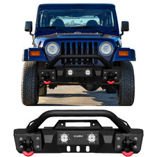 Off-Road Steel Front Bumper w/LED Lights D-Rings Fits 1997-2006 Jeep Wrangler TJ picture
