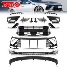 Front Bumper Grille Complete Kit For 2024-2025 Hyundai Sonata With Radar Hole picture