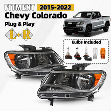 For 2015-2022 Chevy Colorado Base/LT/WT Halogen Headlight w/Bulb Left+Right Pair picture