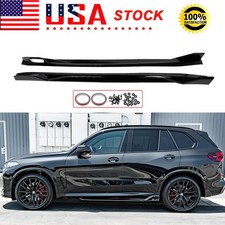 Gloss Black Competition Style Side Skirts Extension For 19-24 BMW G05 X5 M Sport picture