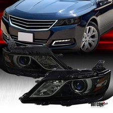 Black Smoke Fit 2014-2020 Chevy Impala Halogen Projector Headlights Lamps 14-20 picture