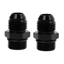 ORB O-ring AN10 10AN to AN10 10AN Male Adapter Fitting Black Pack of 2 picture