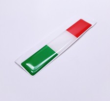 ITALIA ITALY ITALIAN FLAG 3D EPOXY CAR EMBLEM FLEXIBLE DURABLE WATERPROOF picture