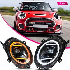 Pair LED Projector Headlights For Mini Cooper F55 F56 F57 2014-2024 Front Lamps picture