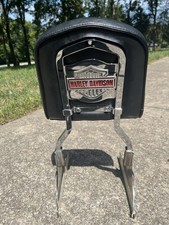 Harley FLST Heritage Softail 1986 Low Sissy Bar and Pad Black . picture