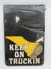 Vintage KEEP ON TRUCKIN Mud Flaps Set of 2 1970s Bell Bottoms 18