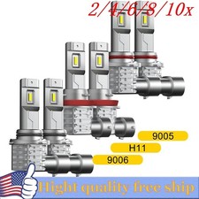 12/6X AUXITO Combo 9005 H8 9006 LED Headlight bulb High Low Beam White 80000LM picture