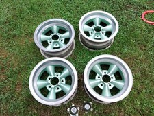 Four Vintage  Torq Thrust 14x7  Aluminum  Mag Wheels 5X4.75”  Rims  picture