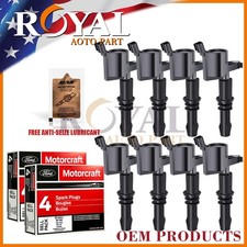 8x Ignition Coils & 8x  Motorcraft Spark Plugs SP515/SP546 for Ford Lincoln picture