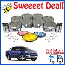 NEW STD PISTONS & PISTON RINGS SET FOR 1999-2007 CHEVY GM CADILLAC 4.8L 5.3L V8 picture