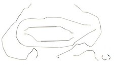 Complete Stainless Steel Prebent Brake Line Kit For Power Disc Front / Drum Rear picture