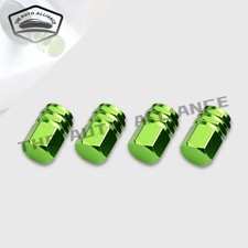 4Pcs Aluminum Car Motorcycle Bike Wheel Tire Valve Caps Tyre Rim Stem Green Set picture