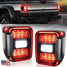 Replace Halogen For Jeep Gladiator JT 2020- 2023 Pair LED Tail Lights Rear Lamp picture