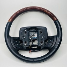 2005-11 Grand Marquis Crown Vic OEM Charcoal Black Wood Grain Steering Wheel picture