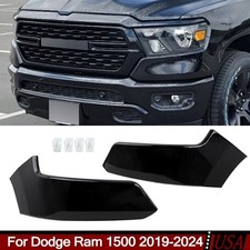 Fit Ram 1500 Big Horn 2019-2024 Diamond Black Front Upper Bumper End Cover Panel picture