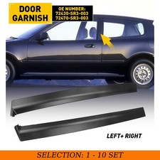 2-20X Window Applique Front B Pillar Molding Gloss Black for Honda Civic 1992-95 picture