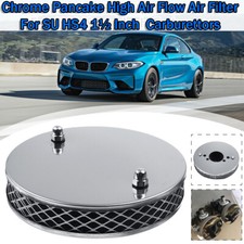 Pancake High Air Flow Chrome Air Filter For All 1 1/2 inch SU HS4 Carburettor picture
