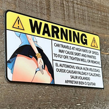Car Warning | Funny | Anime Car Warning | Car Warning Sticker | Mechanic | 5